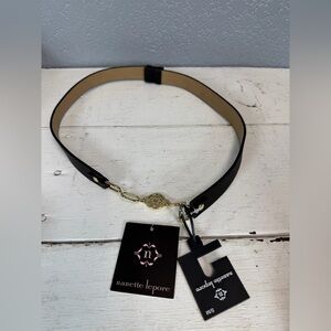 Nanette Lepore Black and Gold Belt Size S/M NWT